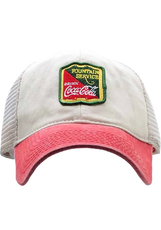 X Coca-Cola Raglan Hat in White/Red