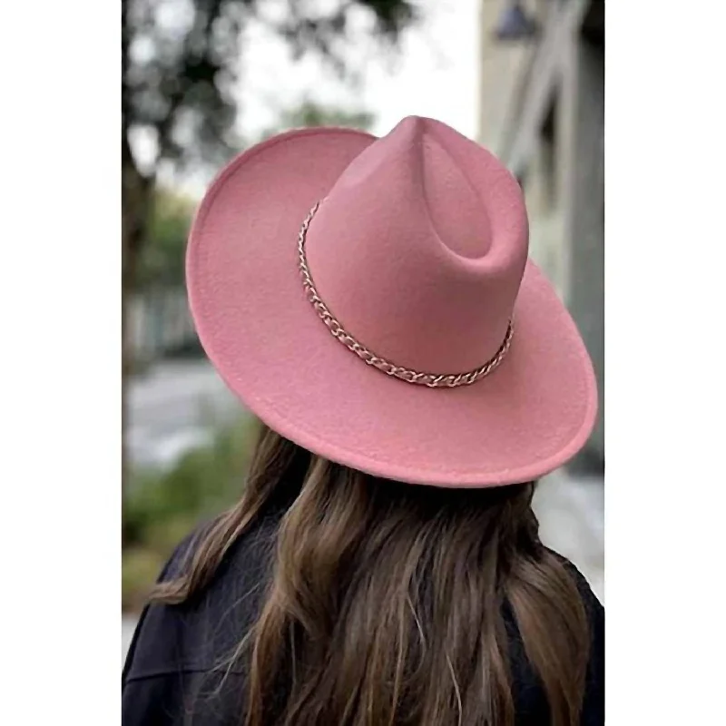 Felt Panama Hat In Pink