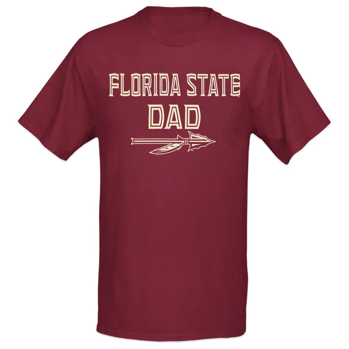 Ragz Adult/Unisex Florida State Dad Short Sleeve T-shirt - Garnet