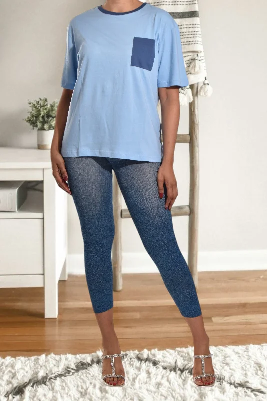 Blue Pocket Tee