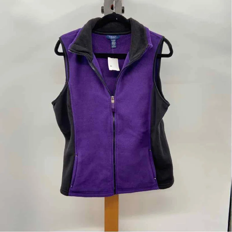 Chaps Women's Size XL Purple Solid Vest