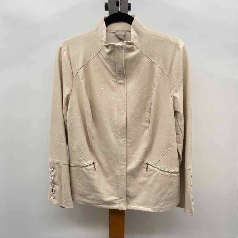 Chico's Women's Size M Cream pebble Jacket