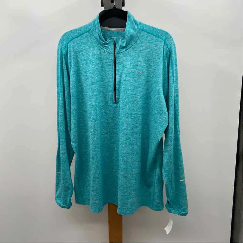 Nike Women's Size 2X Blue Heathered Long Sleeve Shirt