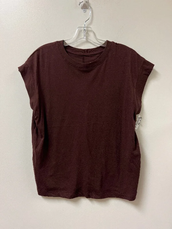 Top Sleeveless By A New Day In Brown, Size: M