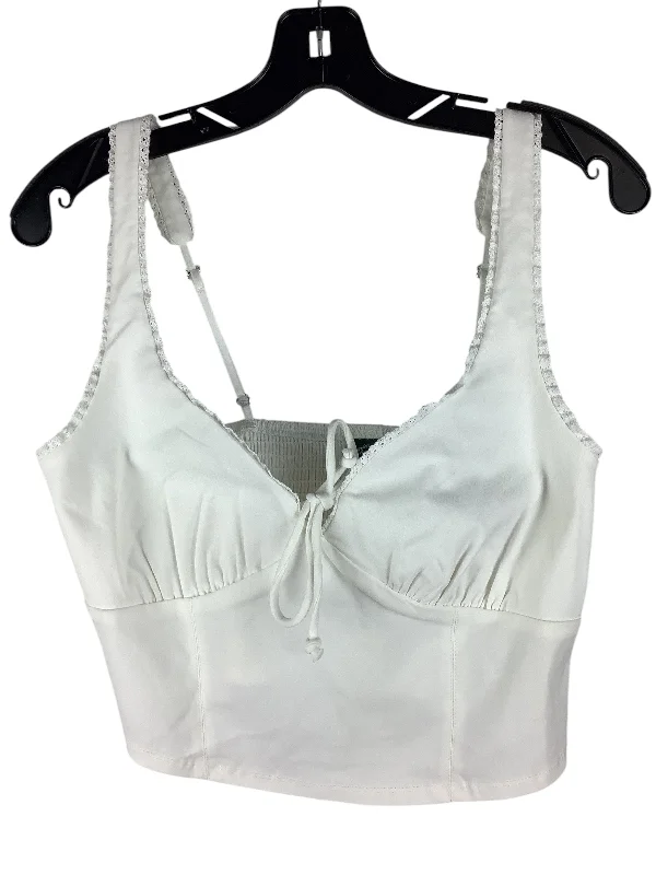 Top Sleeveless By Wild Fable In White, Size: L