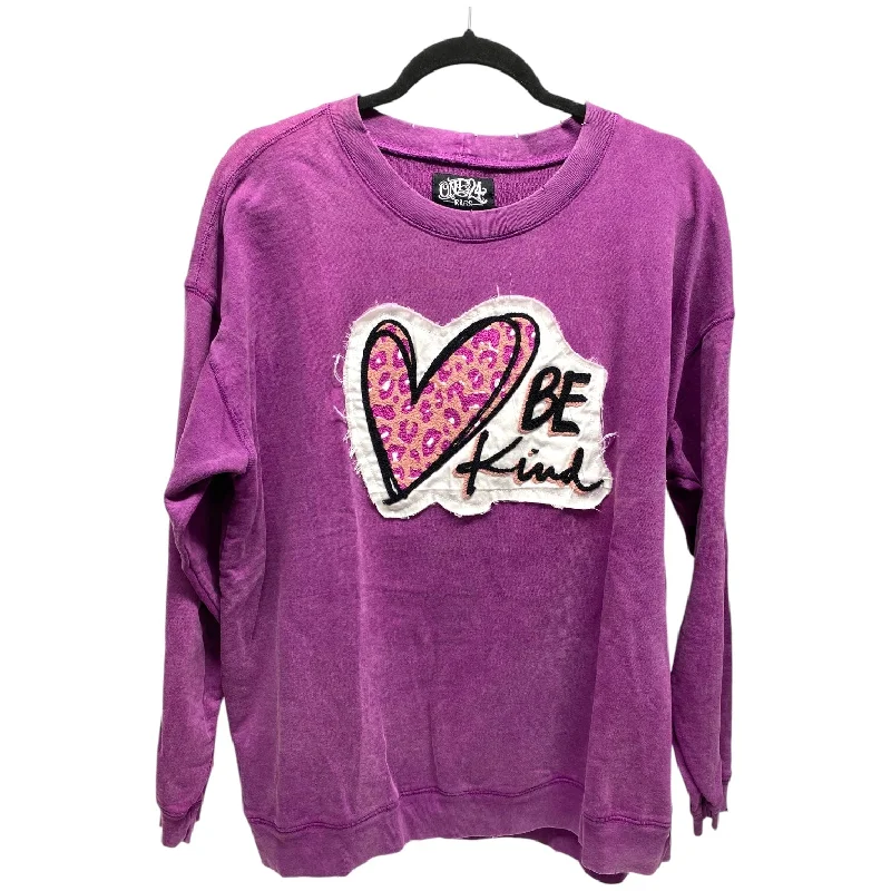 Sweatshirt Crewneck By Clothes Mentor In Purple, Size: Xl