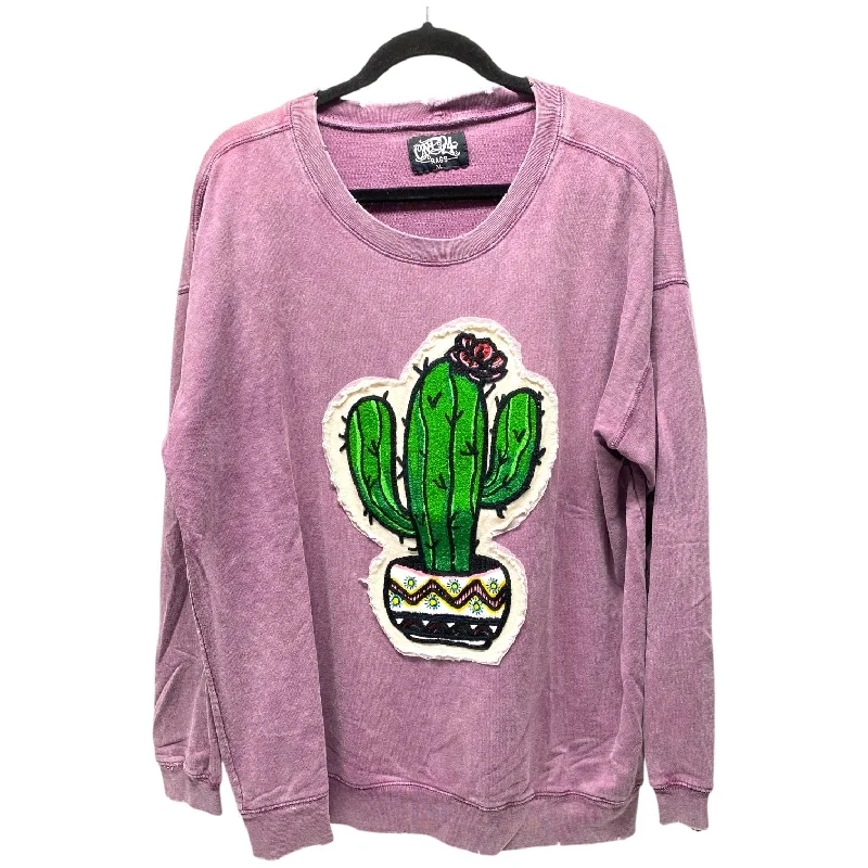 Sweatshirt Crewneck By Clothes Mentor In Purple, Size: Xl