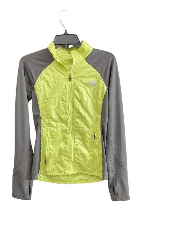 Athletic Jacket By The North Face In Green & Grey, Size: S