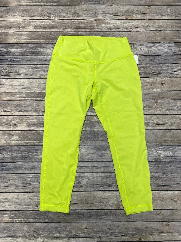 Athletic Leggings By Lululemon In Yellow, Size: 14