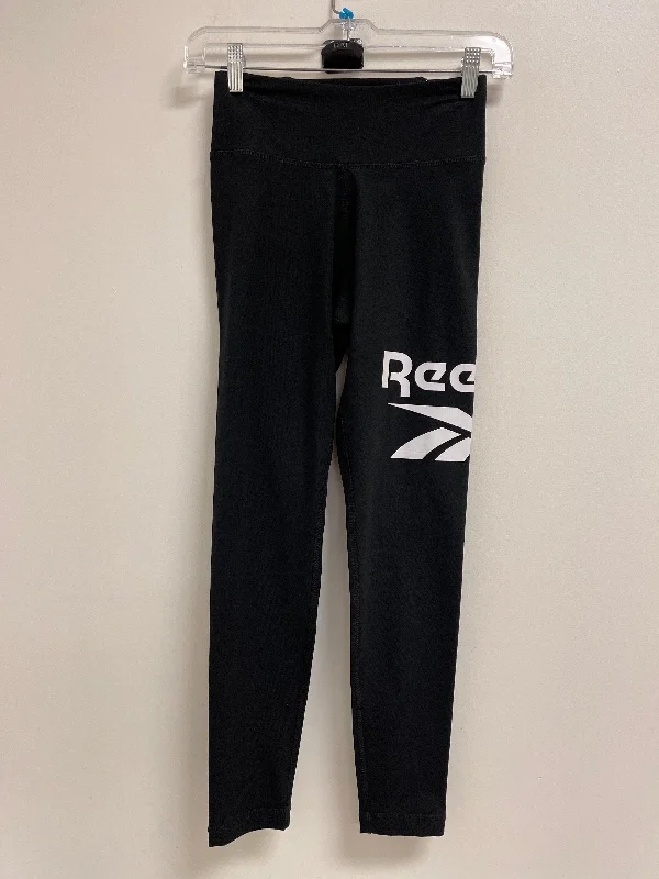 Athletic Leggings By Reebok In Black, Size: Xs