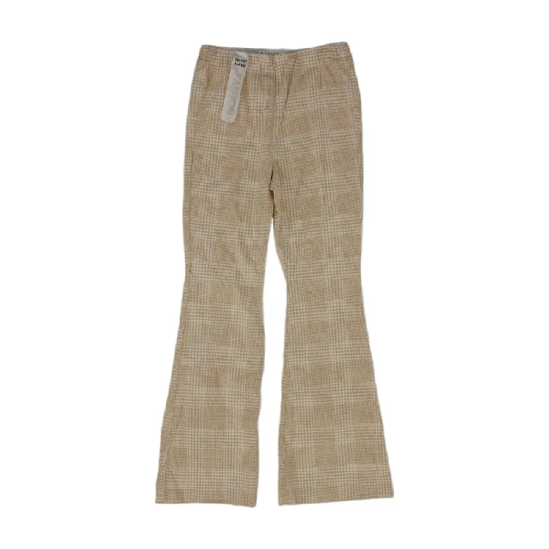 Beige Plaid Chino Pants