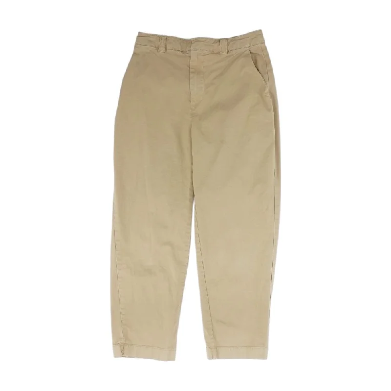 Beige Solid Chino Pants