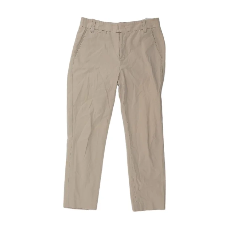 Beige Solid Khaki Pants