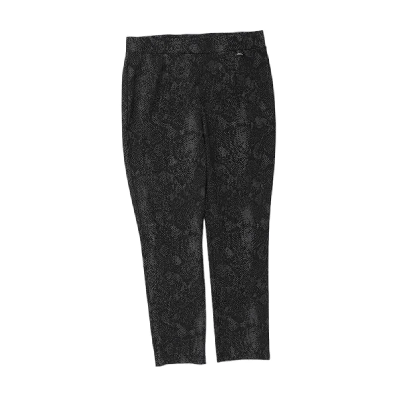 Black Animal Print Dress Pants