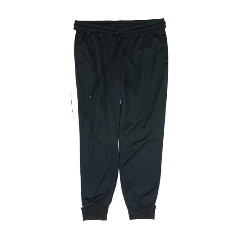 Black Solid Active Pants