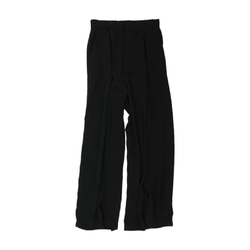 Black Solid Dress Pants