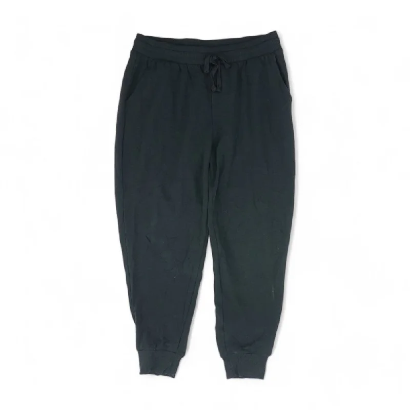 Black Solid Joggers Pants