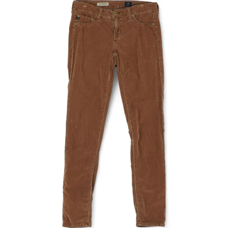 Brown Solid Mid Rise Skinny Leg Jeans