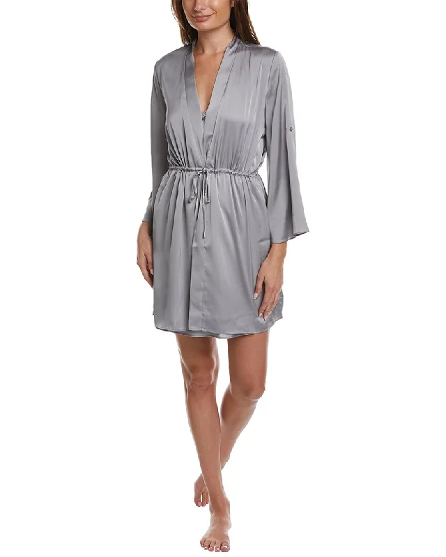 Flora Nikrooz Solid Luxe Woven Wrap Robe