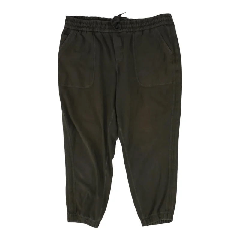 Gray Solid Active Pants