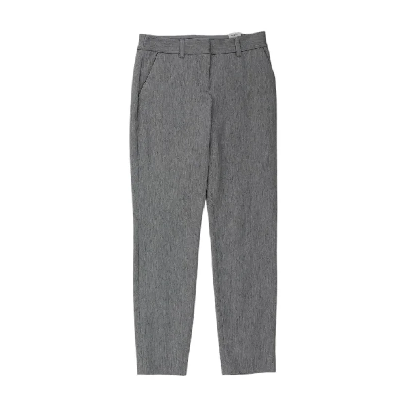 Gray Solid Dress Pants