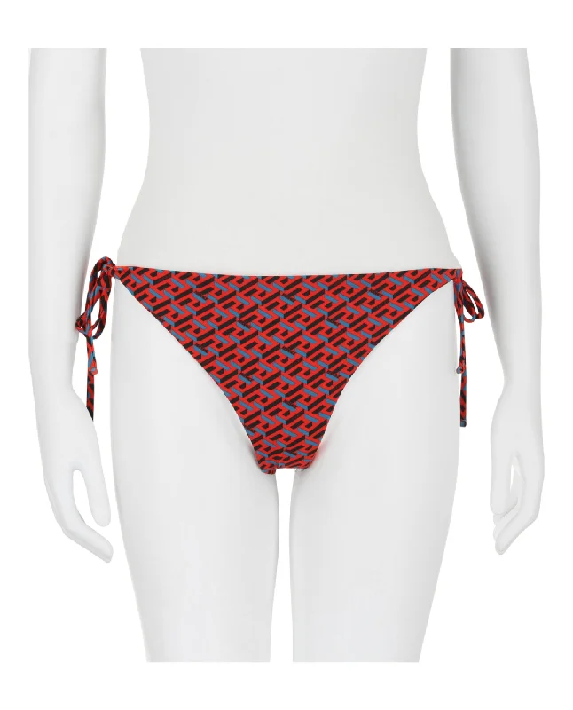 Greca Signature Print Bikini Bottom