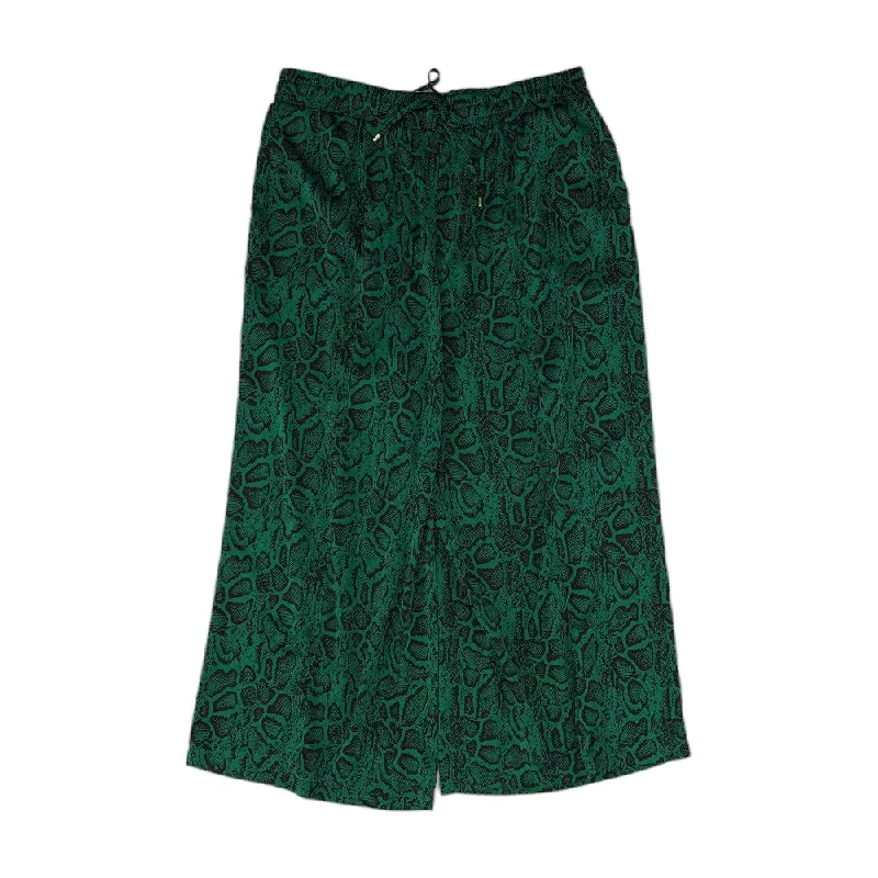 Green Animal Print Pants