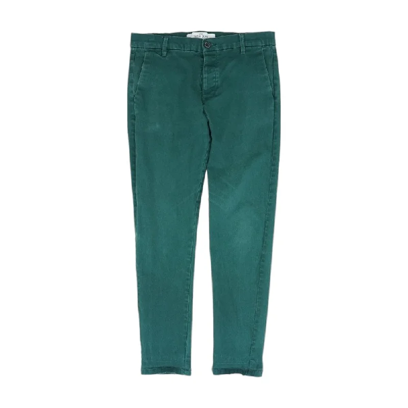 Green Solid Chino Pants