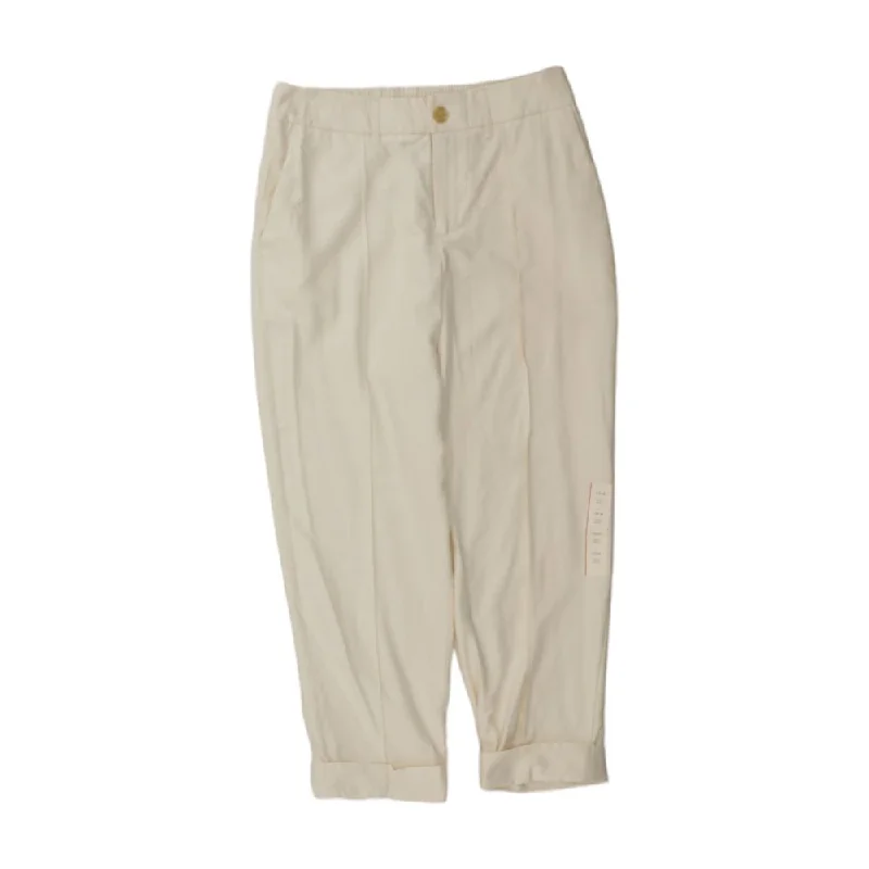 Ivory Solid Dress Pants