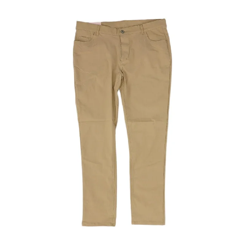 Khaki Solid Chino Pants