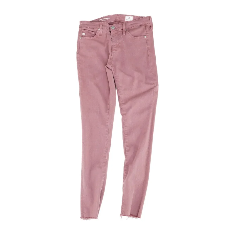 Mauve Solid Skinny Leg Jeans