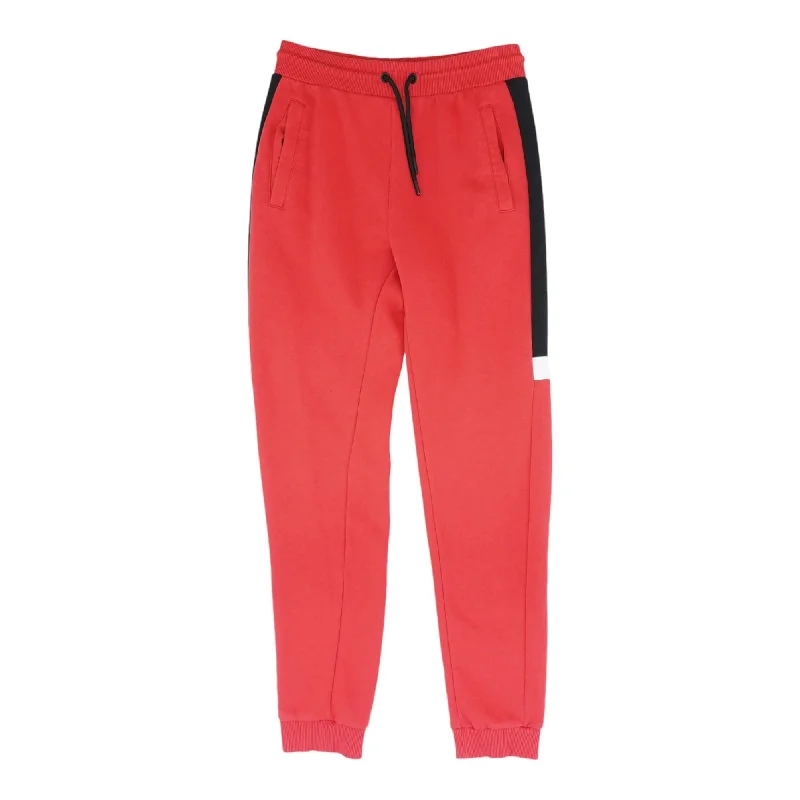 Red Color Block Sweatpants Pants