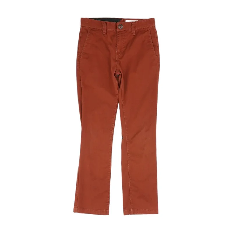 Rust Solid Chino Pants