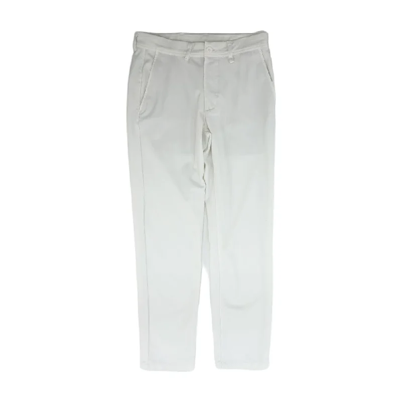 White Solid Chino Pants