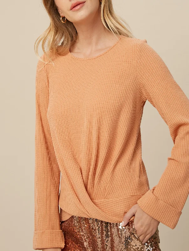 Off Topic Waffle Knit Top