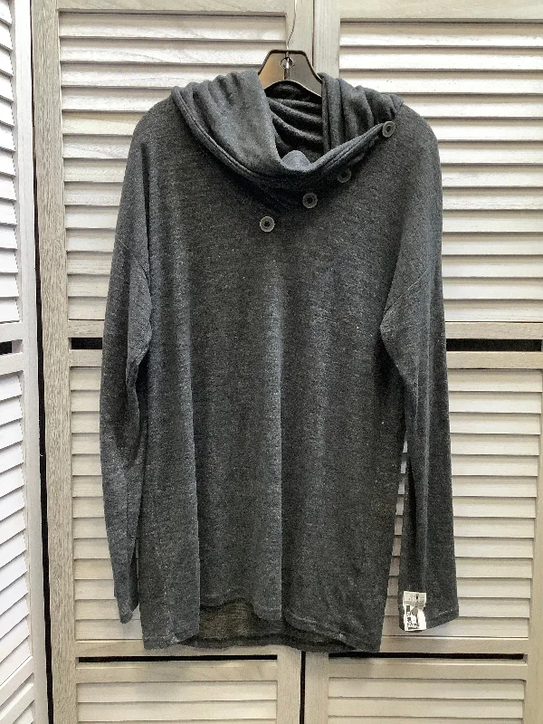 Top Long Sleeve By Clothes Mentor In Grey, Size: Xl