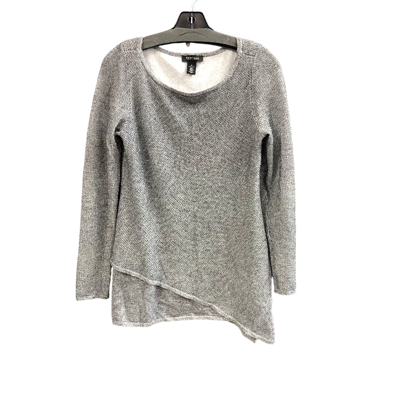 Top Long Sleeve By White House Black Market In Silver, Size: M