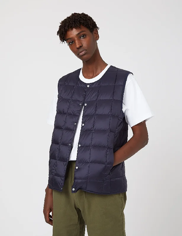 Taion Crew Neck Down Vest - Navy